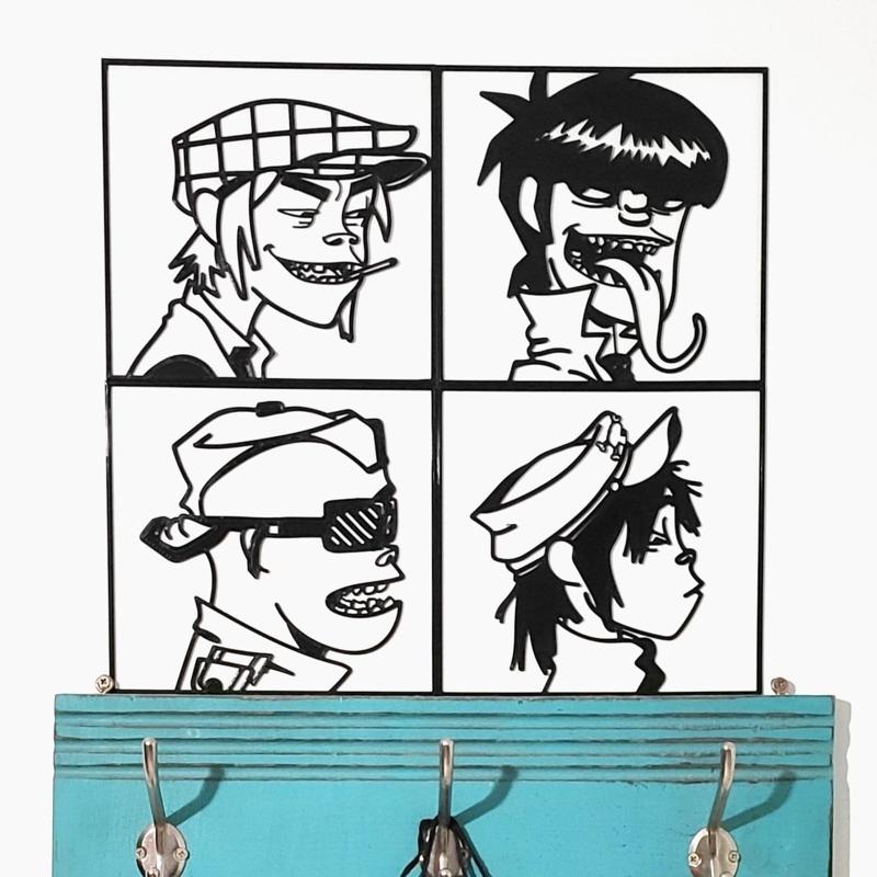 Gorillaz wall decoration - silhouette