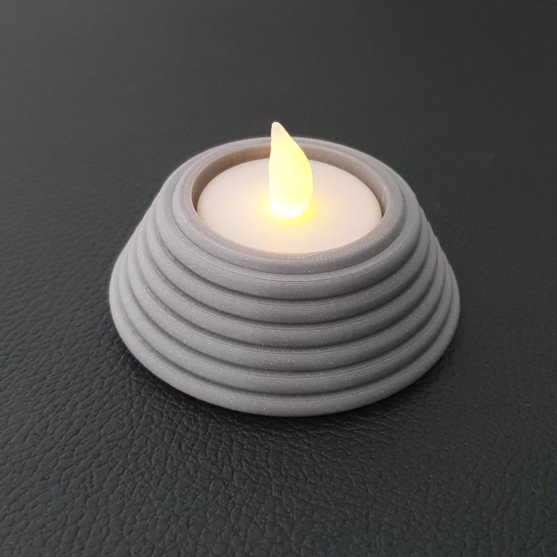Volcano Tealight Holder, Slimprint
