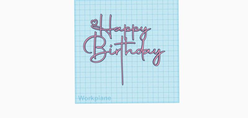 happy birthday topper, happy birthday