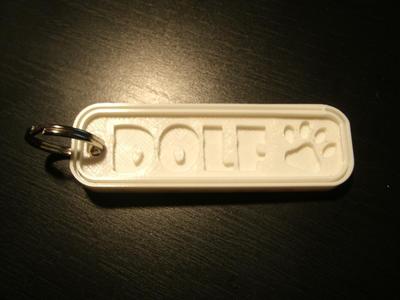 Dolf the dog key chain