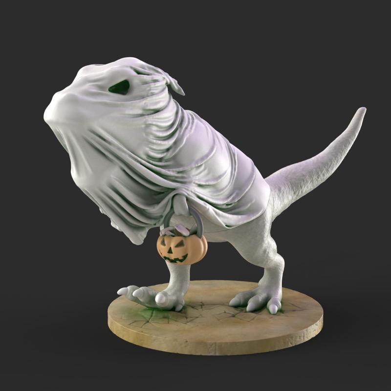 ghost dinosaur/Halloween/ T-rex