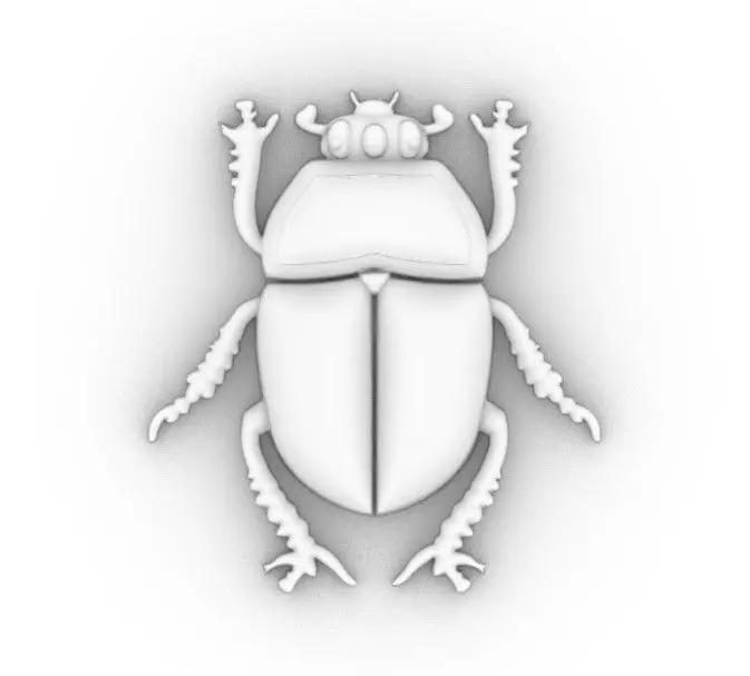 SCARAB BAS RELIEF FOR CNC CARVING ENGRAVING