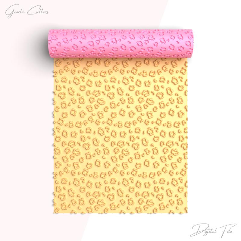 Cheetah Skin Texture Roller For Polymer Clay, Animal Skin Clay Texture Rolling Pin, Polymer Clay Tool, Printable, Digital STL File, No: 1407