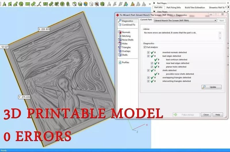 Edvard Munch The Scream for CNC 3D Router