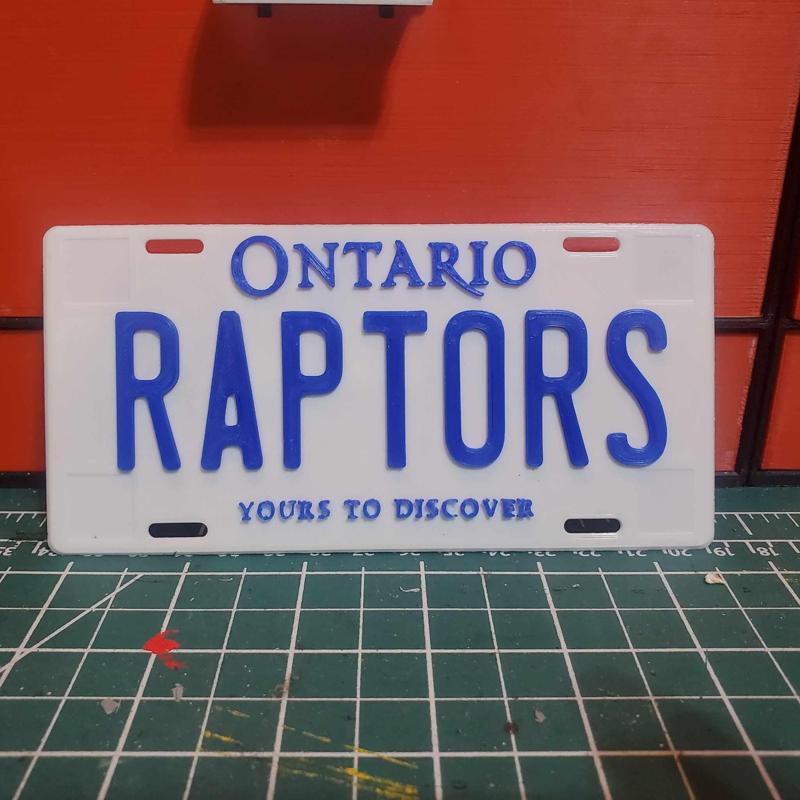 Ontario Decorative License plate - Raptors