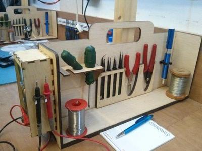 Electronics bench tool holders