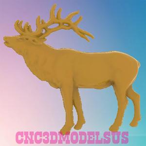 Elk 5 3D MODEL STL FILE FOR CNC ROUTER LASER