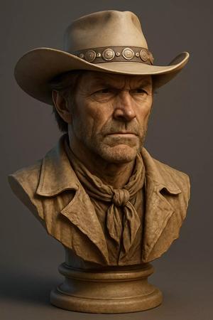 3D Bust  Old West Gunslinger Files