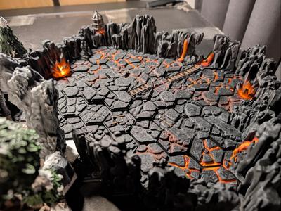 Volcanic lava cave walls