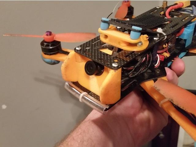 FPV Board Camera 25 Degree Mount - With Bumpers (Emax NightHawk 250) 