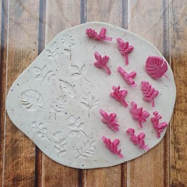 Leaf mini stamps - Mini Leaf stamps Set x 12
