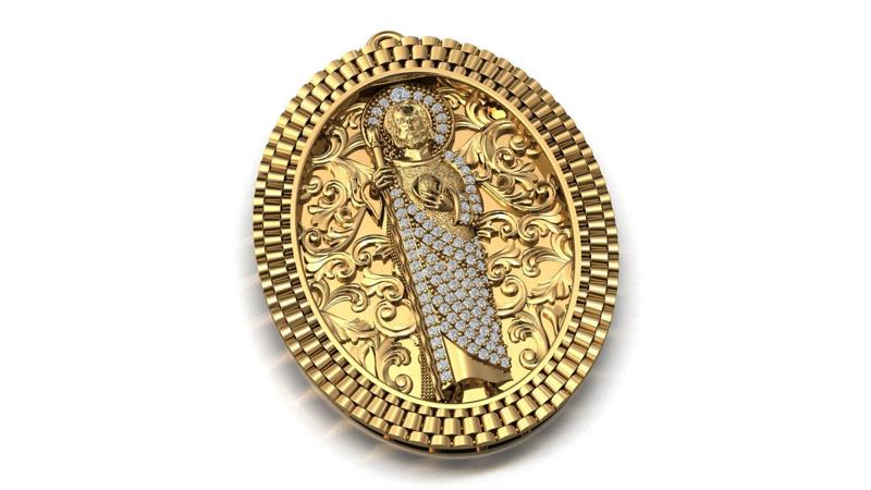 St. Jude Pendant – High Detail 3D Print Model (STL/3DM)