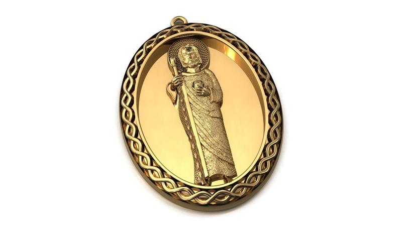 St. Jude Pendant – High Detail 3D Print Model (STL/3DM)