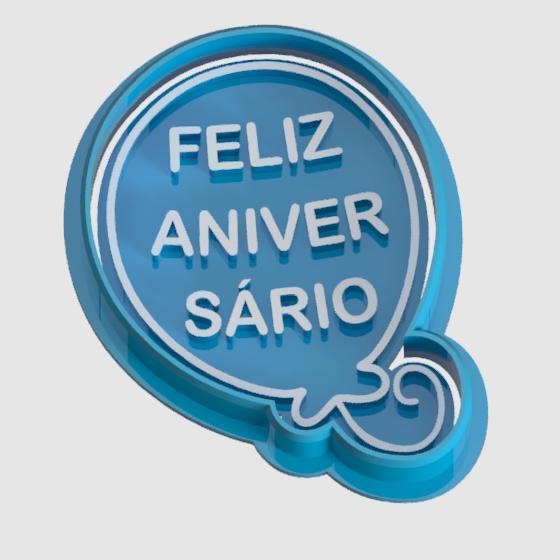 Cookie cutter and all kinds of dough Birthday balloon