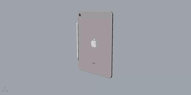 Realistic apple  ipad 11 space gold 3D model 3D print model