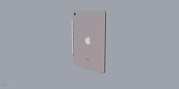 Realistic apple  ipad 11 space gold 3D model 3D print model