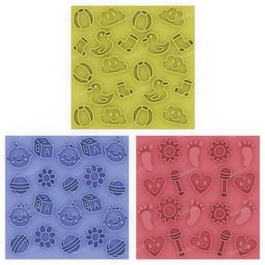 Baby Shower Cookie Texture Set V3- 3 Cute Embosser Designs