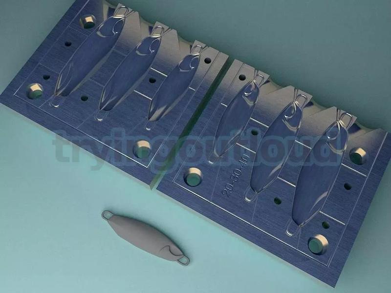 20-30-40 gram D Metal C Likeness Metal Jig Mold
