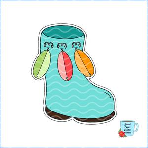 Fishing Boot - Father's day - 8 STL Cookie cutter files. CC57