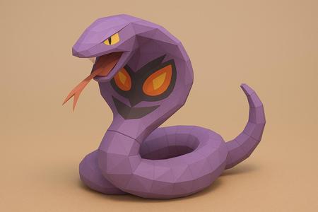 #024 Arbok – Low Poly Pokémon