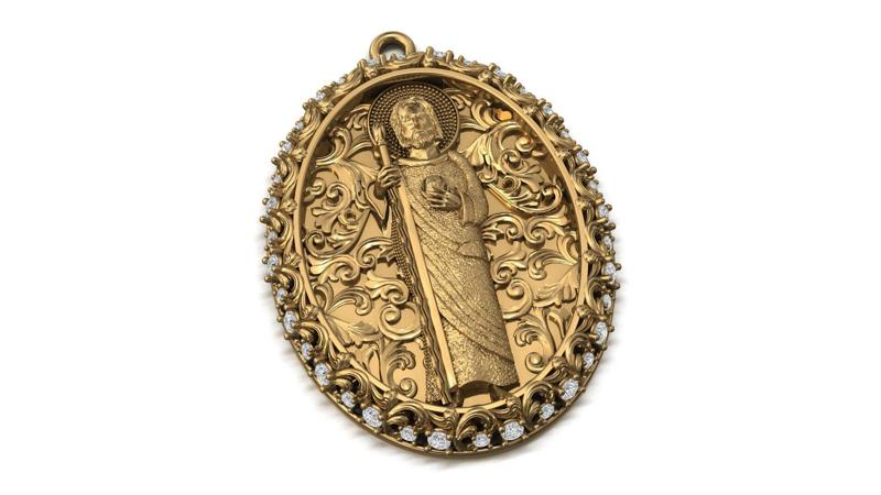 St. Jude Pendant – High Detail 3D Print Model (STL/3DM)