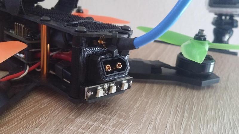 Dronewolf PUP Xt60 Mount with Ledholder