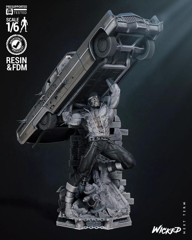 Wicked Marvel Luke Cage Sculpture Tested for 3D printing