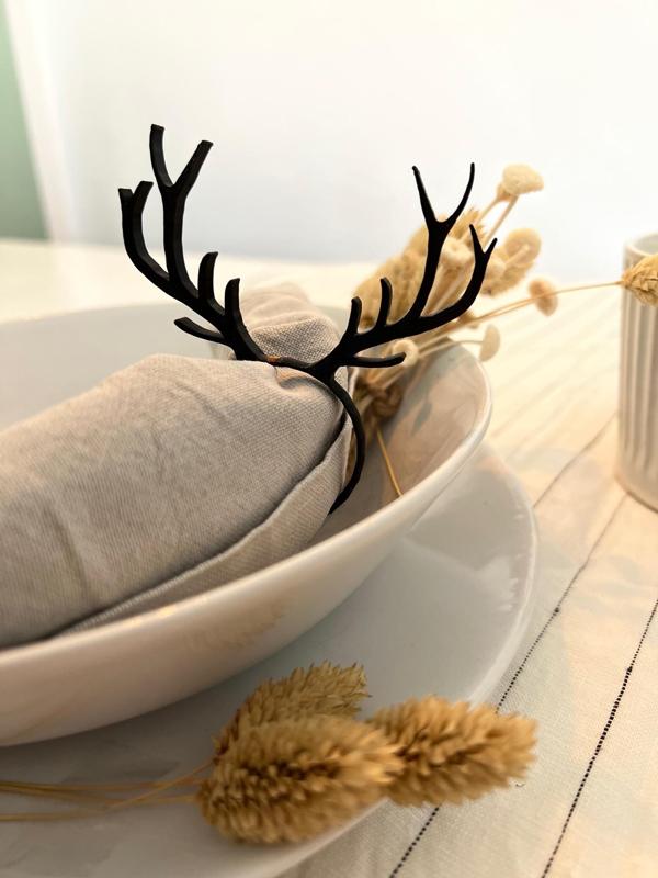 Antler napkin ring