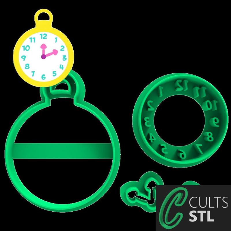 CORTADOR RELÓGIO - ALICE  NO PAÍS DAS MARAVILHAS - 5cm