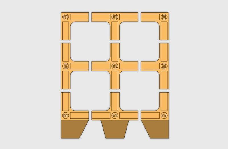 Set of Moidules for 12mm board. Option with screw holes!
