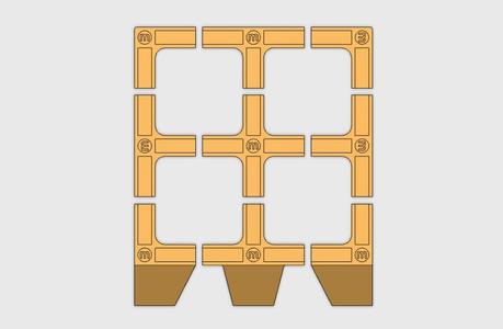 Set of Moidules for 12mm board. Option with screw holes!
