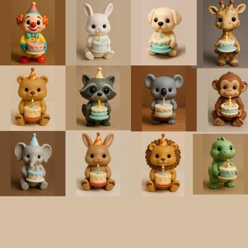 Paquete Figuras de Cumpleaños – Animales & Personajes 🎂🎉