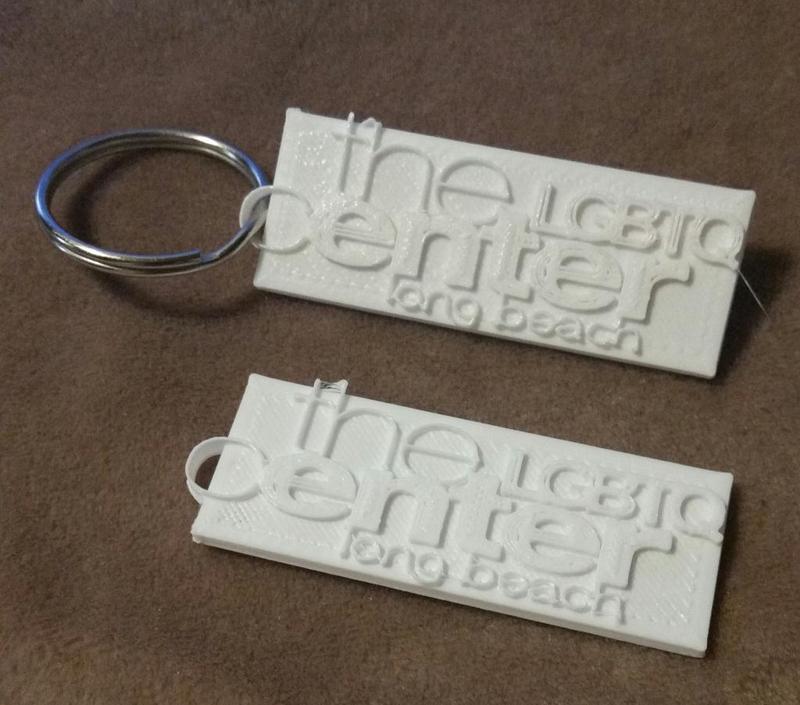 The LGBTQ Center Long Beach keychain charm