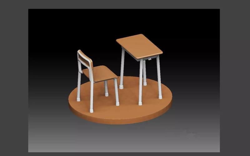 SCHOOL CLASSROOM DESK CHAIR SET FOR STUDENT DIORAMA ANIME