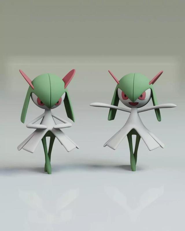 Kirlia Pokemon Fanart 2poses