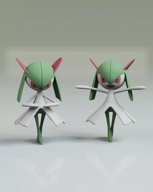 Kirlia Pokemon Fanart 2poses
