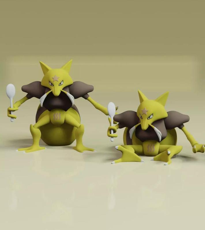 Kadabra Pokemon Fanart 2 Poses