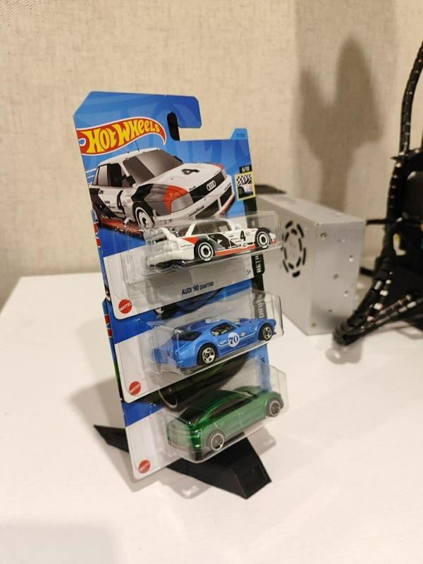 Stand for packaged Hot Wheels cars