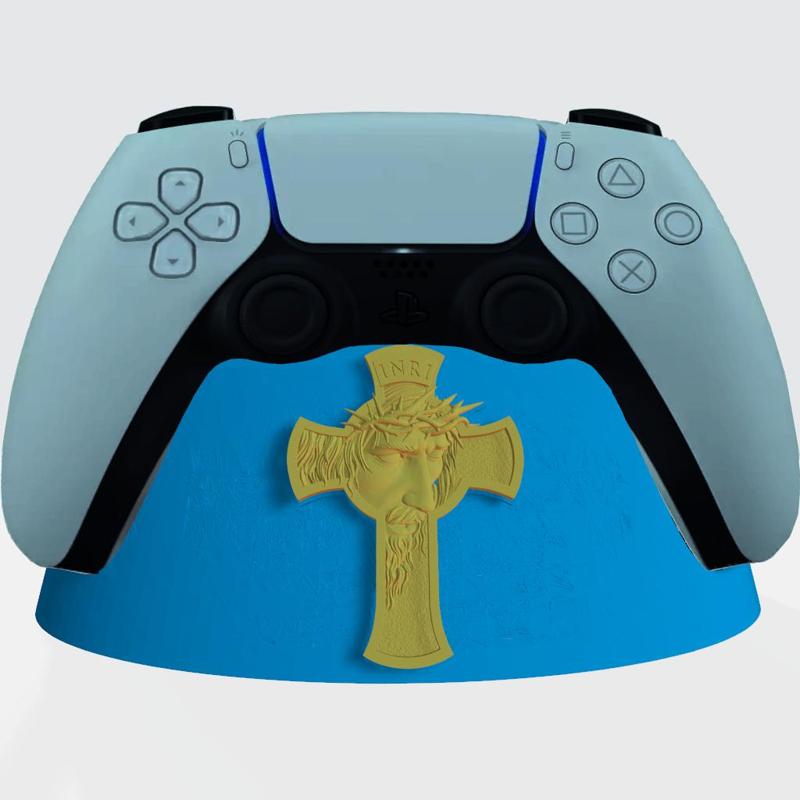 PS5 CONTROLLER HOLDER JESUS ​​CHRIST CROSS RELIGIOUS SYMBOL