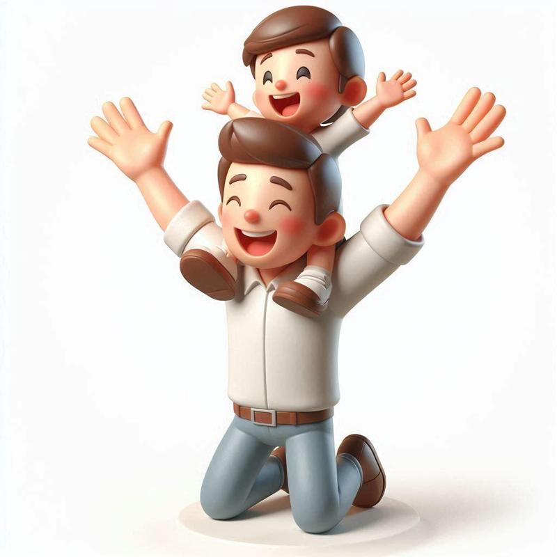 Father’s Day Father and Son 3D Print – Heartwarming Dad and Son Figurine, Gift, and Decorative Sculpture