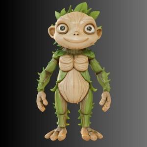 Whimsical Nature Sprite 3D Printed