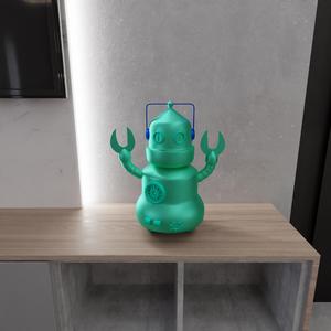 3D Robot With 3D Stl Files, 3D Printed Decor, Kids Room Decor, 3D Printing, Accessories, Cute Decor, Unique Design