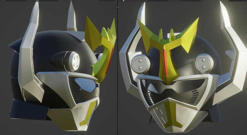 Tokumei Sentai Go-Buster Beet J Stag fully wearable cosplay helmet 3D printable STL file