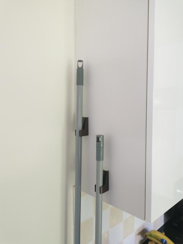 Mop/Broom Wall Mount – Hidden Adhesive, NoDrill Organizer