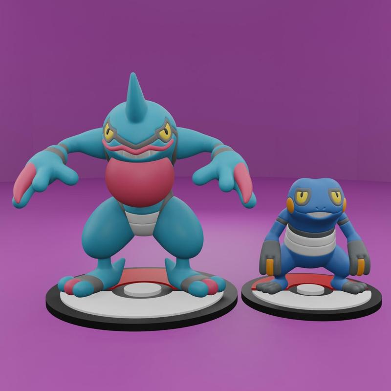 Pokemon No. 453, 454 Croagunk, Toxicroak