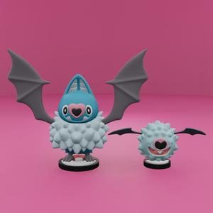 Pokemon No. 527, 528 Woobat, Swoobat