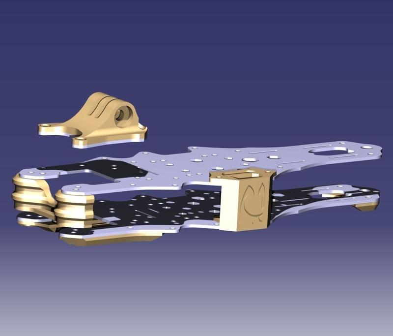 Moka Berserker-R / V2 Skid plates, XT60, GoPro Mount and Bumper