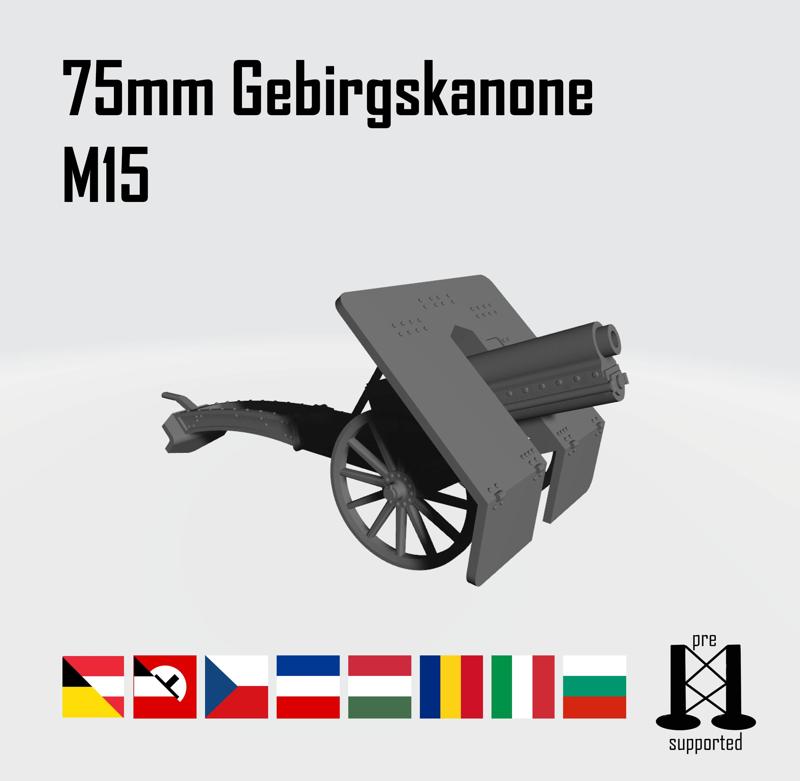 75mm Škoda mountain cannon M 15