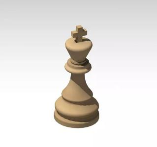 Chess King Piece CAD Model