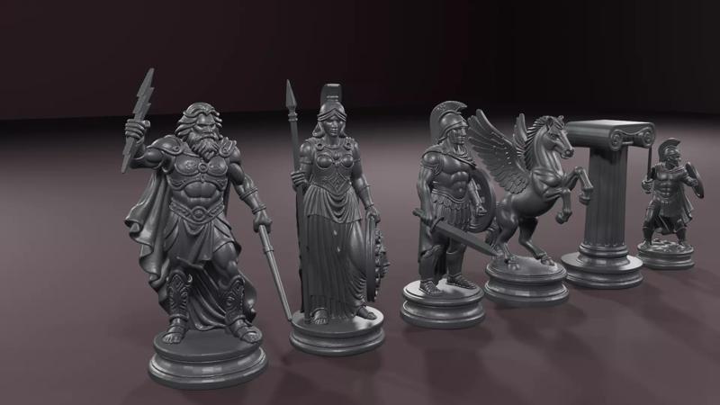 Greek Mythology Chess Set